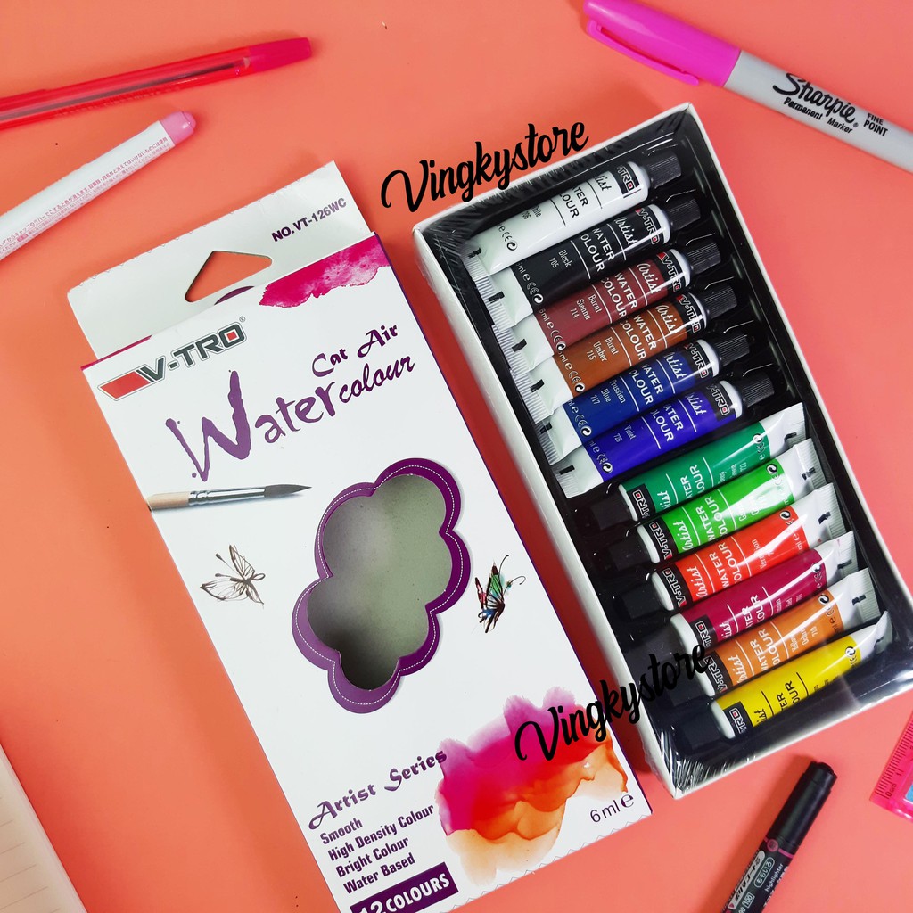 

Cat Air Watercolor Vitro 12 warna