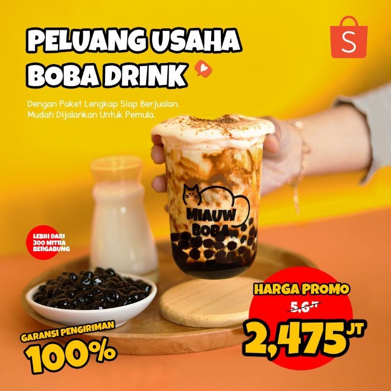 

PROMO PAKET USAHA BOBA TERLARIS NO.1 MIAUW BOBA