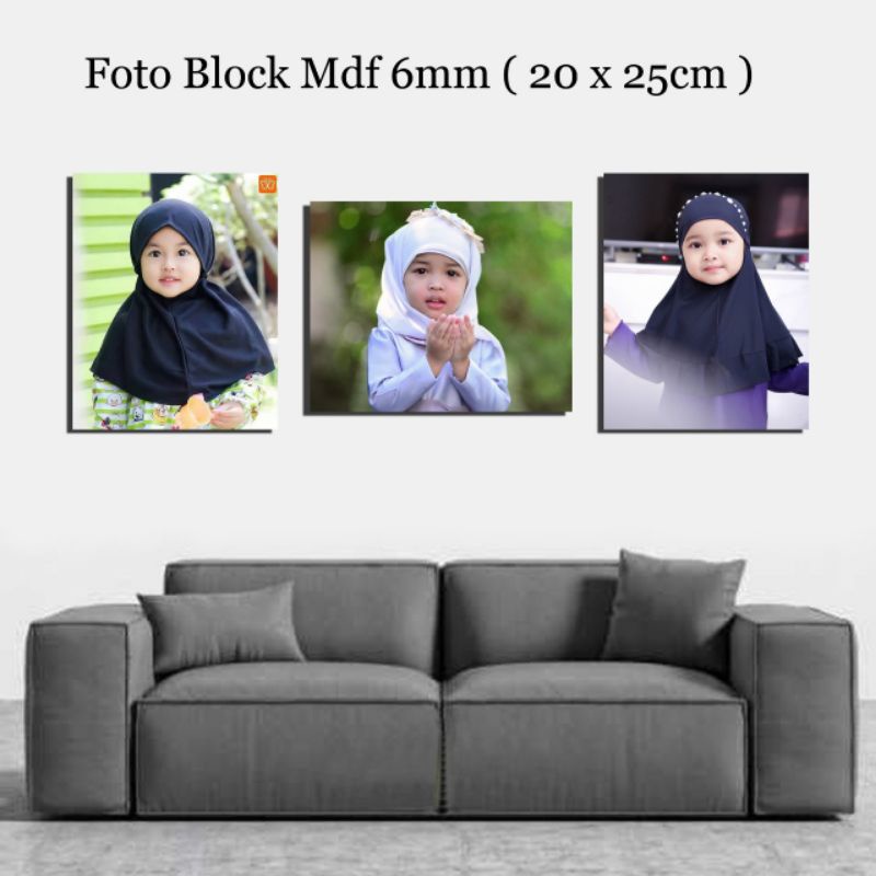 cetak foto mdf block custom