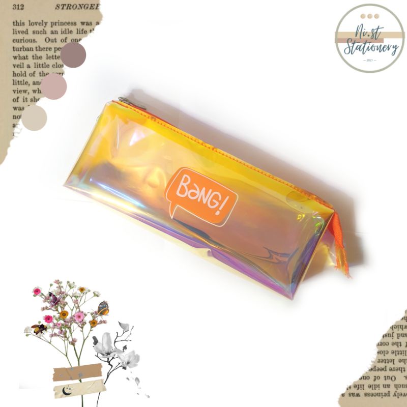 

[PENCIL CASE] Orange Hologram Pencil Case / Tempat Pensil Hologram Oranye