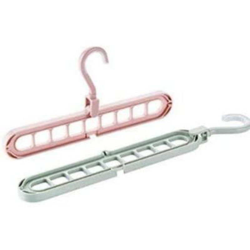 Magic Hanger/ Gantungan baju 9 lubang hanger baju 9 lubang macaron