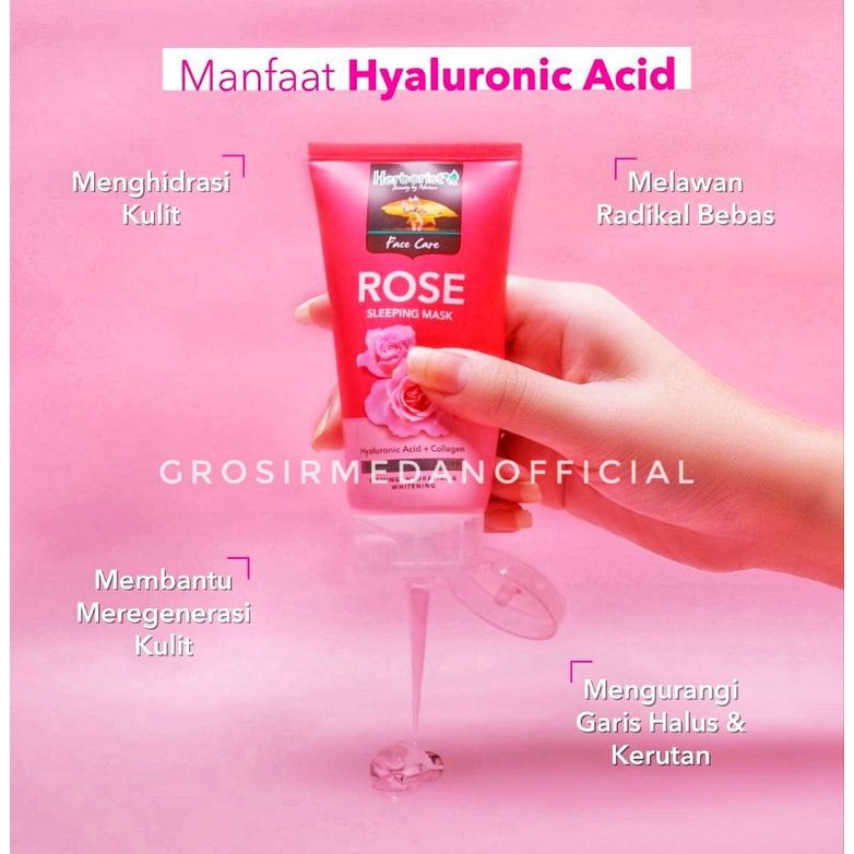 HERBORIST ROSE SERIES - CLEANSING MILK, FACIAL WASH, ROSE WATER, SLEEPING MASK - AIR MAWAR MASKER MAWAR