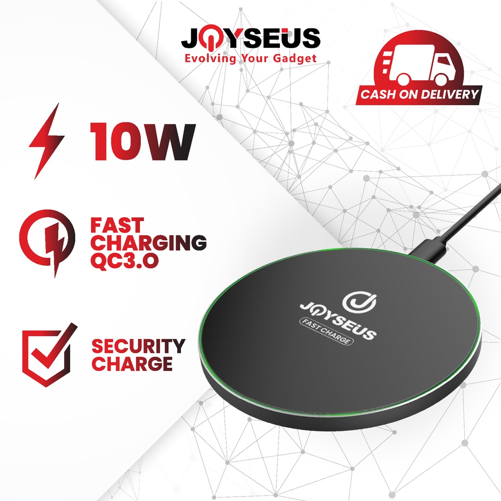 Wireless Charger Station JOYSEUS Qi Fast Charging Black - WC0002