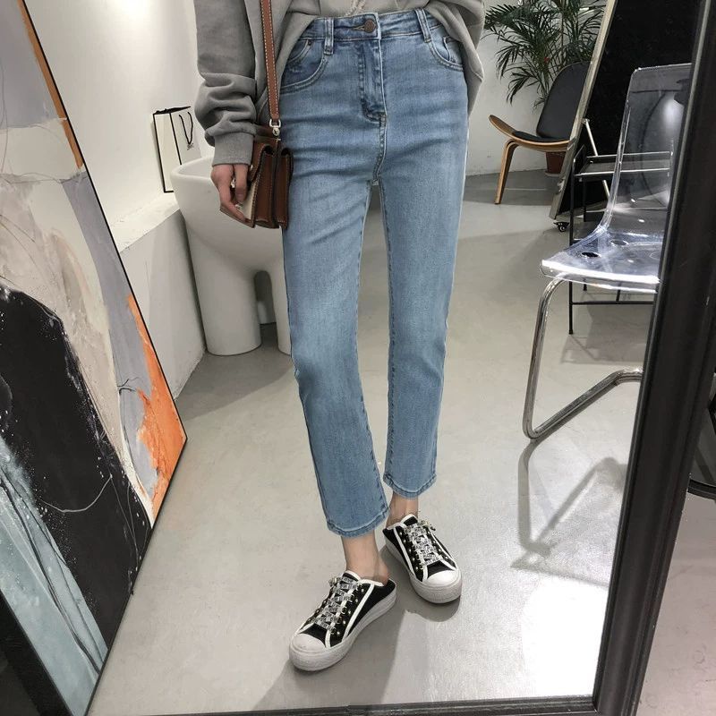 Boyfriend Jeans Wanita / Celana Highwaist Jeans Polos Wanita / Korean Premium Pensil Jeans Wanita