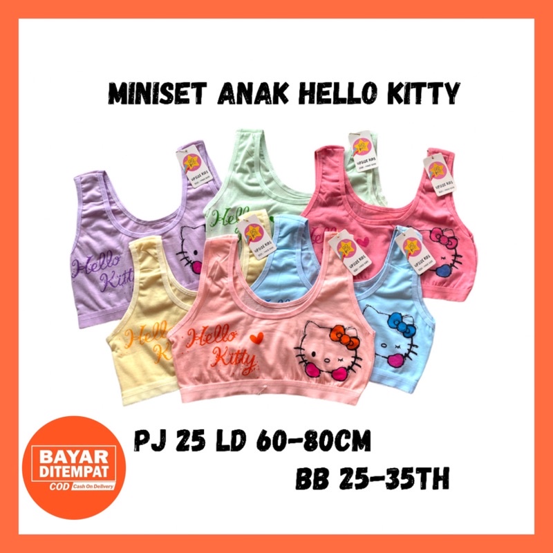 Miniset Anak Perempuan Cewek SD SMP ABG Remaja BH Beha Bra Remaja Mini Set Anak Perempuan Hellokitty