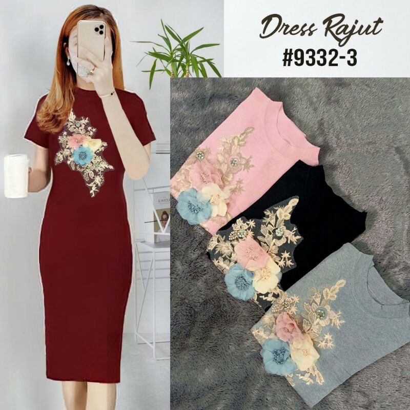 DRESS RAJUT IMPORT 9332-3#