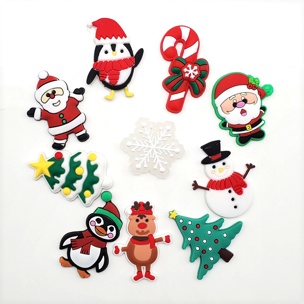 Jibbitz Baru 1pcs sandal shoe charms Crocs Pin Santa Claus Bahan DIY untuk decorate Lubang Sepatu accessories