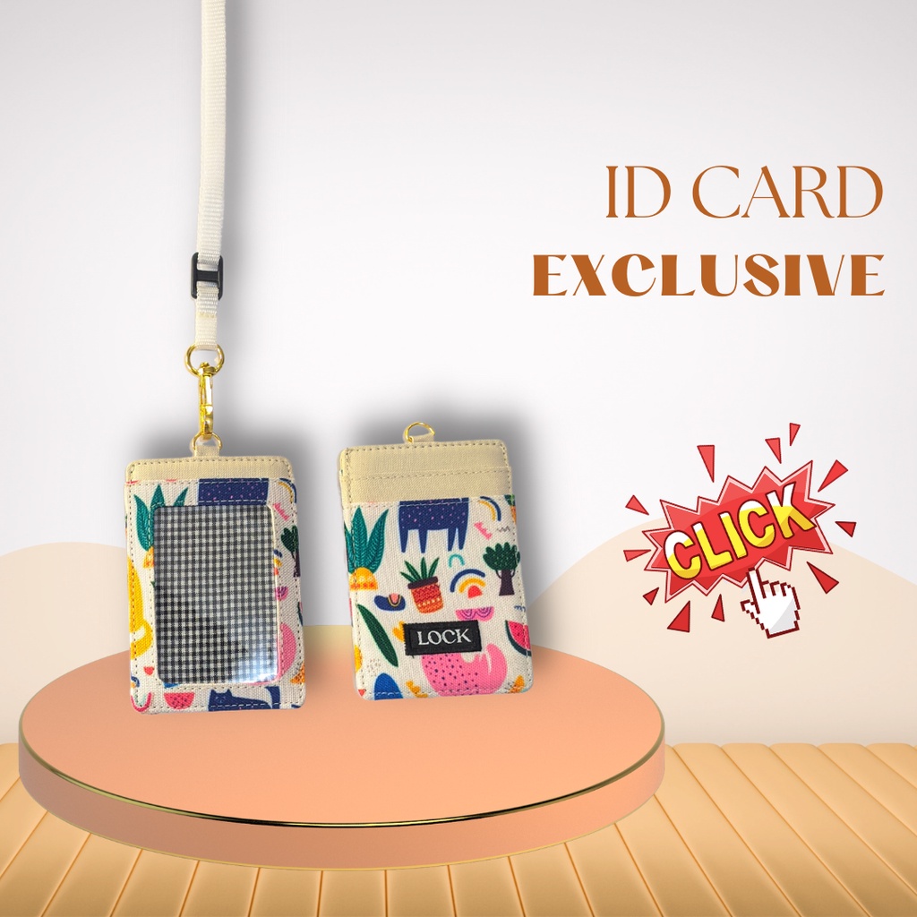 

Gantungan ID Card Kantor Kasual Kalung Name Tag Holder Lanyard Anti Air Pria Wanita LS04