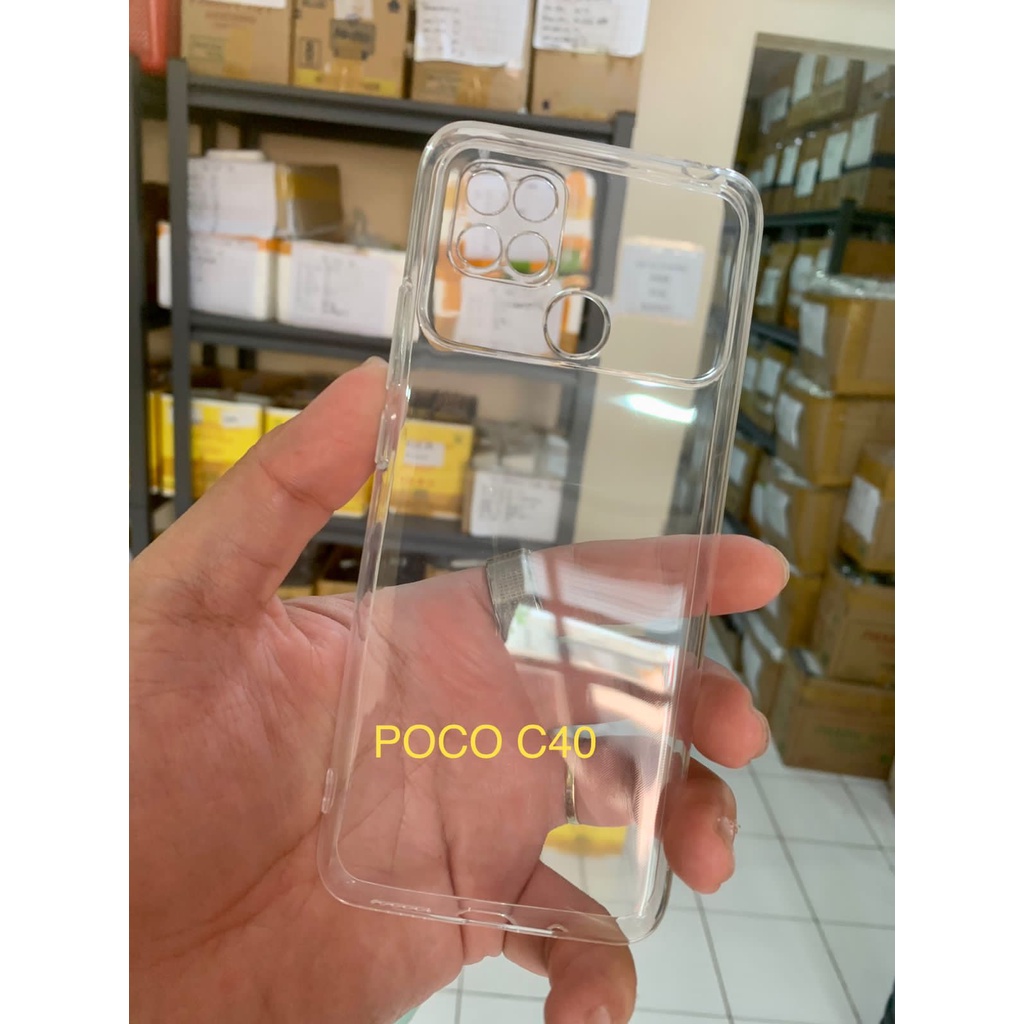 C/C- COVER SILIKON Softcase Bening Crystal XIAOMI Poco C40  SoftCase Tebal Transparan Silikon Bening Clear HD Tebal