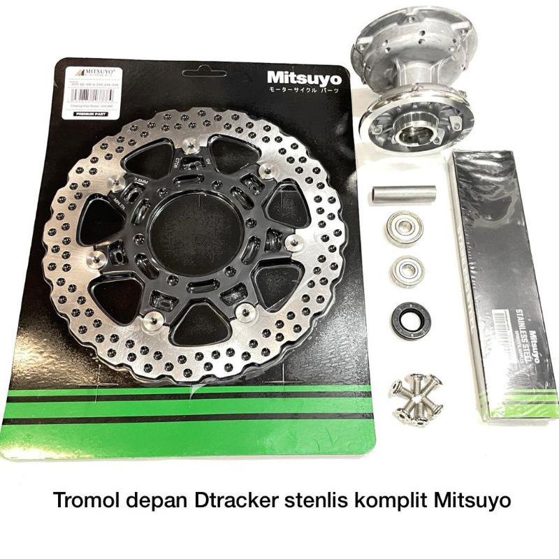 Tromol depan KLX dtraker import Model Disc D-Tracker set piringan Tromol Dtreker  CB GL MP tiger shock ninja PNP as12mm dan 15mm MITSUYO