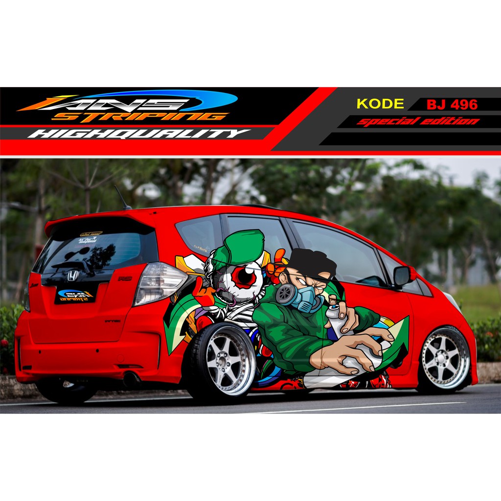 STICKER MOBIL JAZZ BRIO SWIFT YARIS AGYA / STICKER MOBIL GRAFITY / VARIASI STIKER MOBIL TERBARU