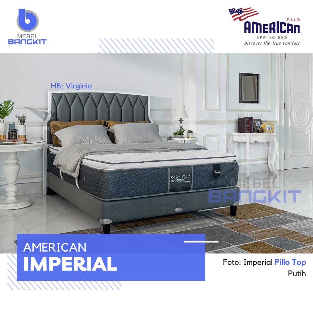 American Pillo Imperial Matras/Set (90/100/120/160/180/200) Kasur Spring Bed Tulang Belakang