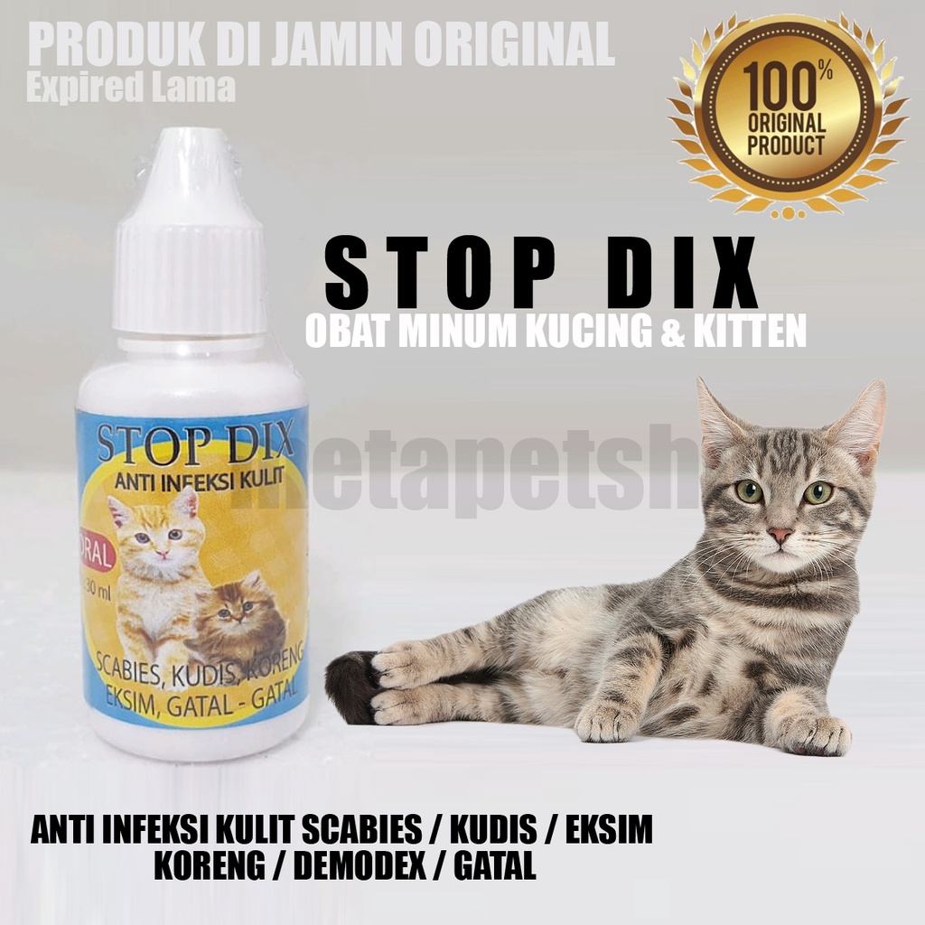 Obat Minum Jamuran Kucing Stop Dix Kucing Obat Minum Scabies Infeksi Kulit Stopdix Demodex Gatal