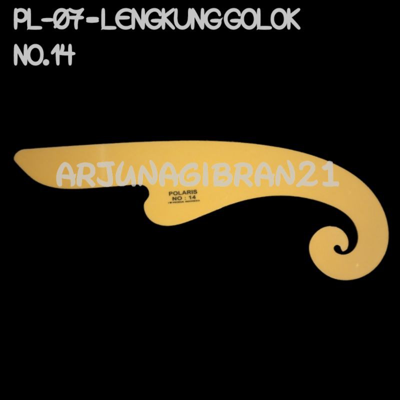 PENGGARIS POLA JAHIT LENGKUNG GOLOK Merk POLARIS No.14 (PL-07)