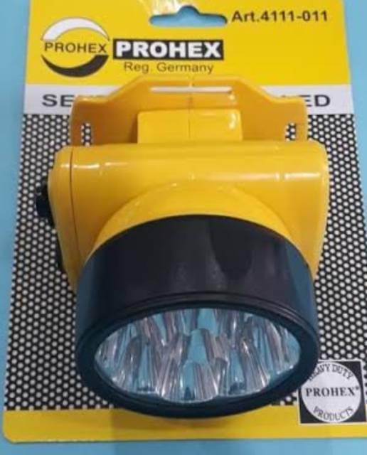 PROHEX - Lampu Senter Kepala 9 Mata