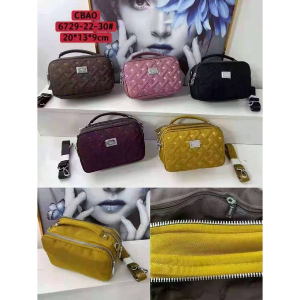 Chibao Tas Selempang Wanita Original Import Bordir Kanvas 6729K