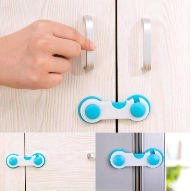 Kunci Pengaman Laci/Pintu Dari Anak Baby Safety Lock / Pengaman Laci Lemari Baby Lock Strap Pagar