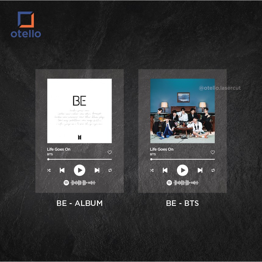 Akrilik Spotify BTS Album Be | Akrilik Musik Album Lagu Acrylic Song Acrylic Album Aklirik Song