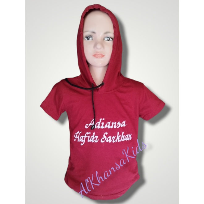 Kaos Kupluk Hoodie Anak Cowo/ Cewe Gratis Bordir Nama Suka Suka
