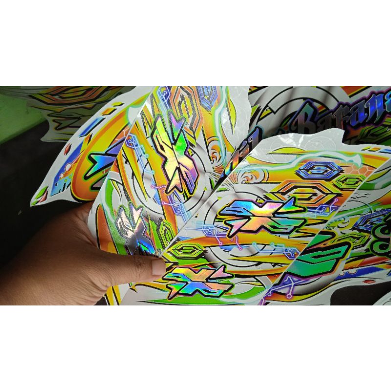 STIKER STRIPING TRANSPARAN HOLOGRAM VIXION OLD
