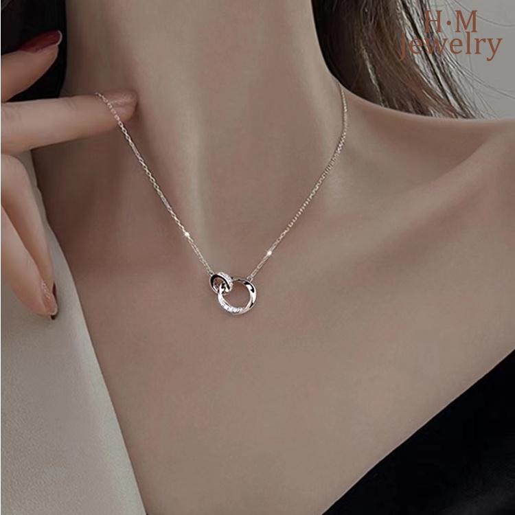 Mobius Kalung Rantai Pasangan / Pria / Wanita Liontin Strip Untuk Hadiah Ulang Tahun 2022