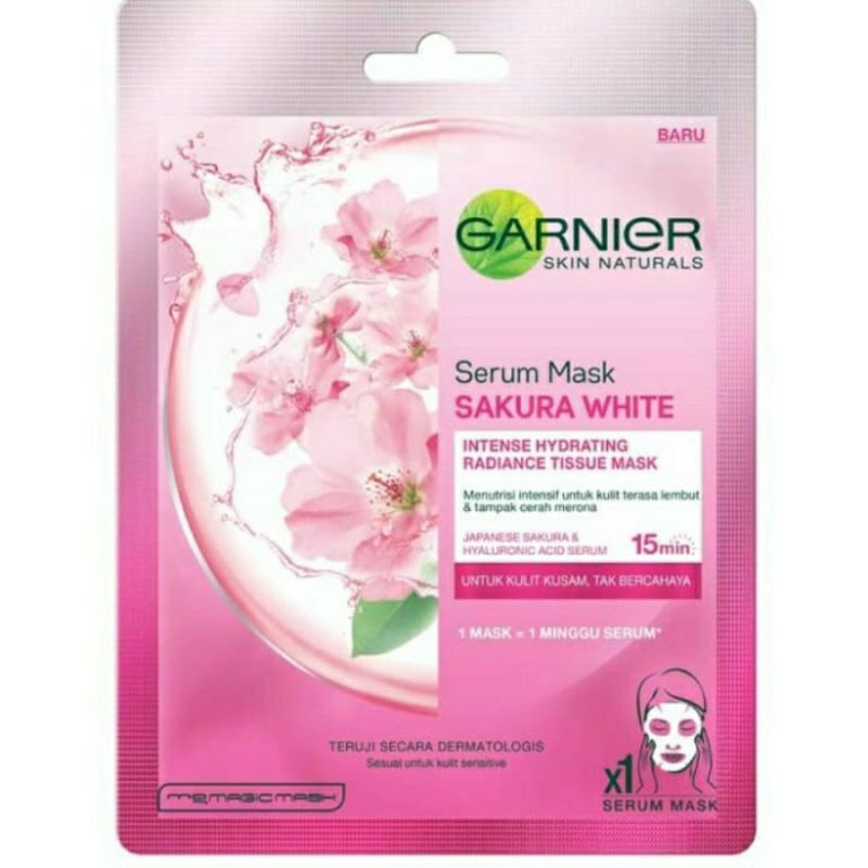 Garnier Serum Mask Sakura White - Masker Wajah