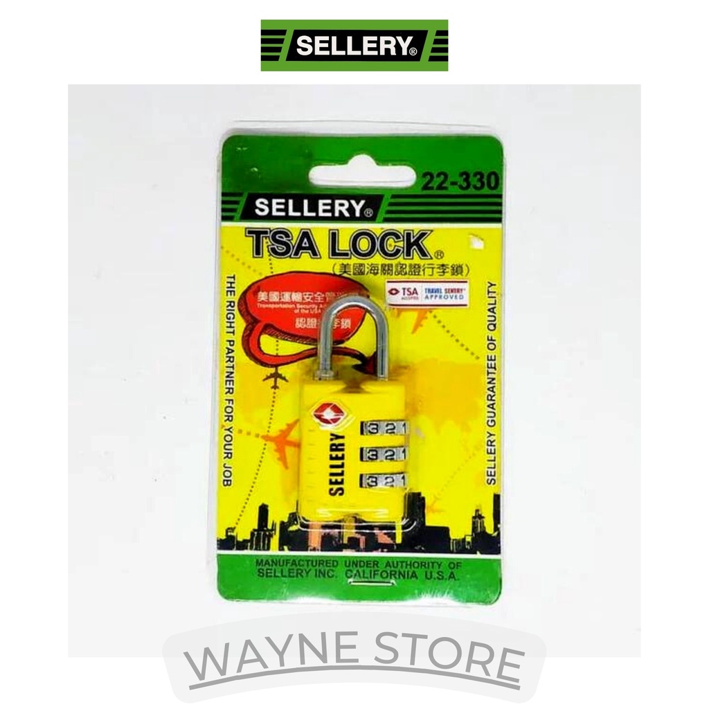 GEMBOK TSA / TSA LOCK 22-330 KUNING SELLERY