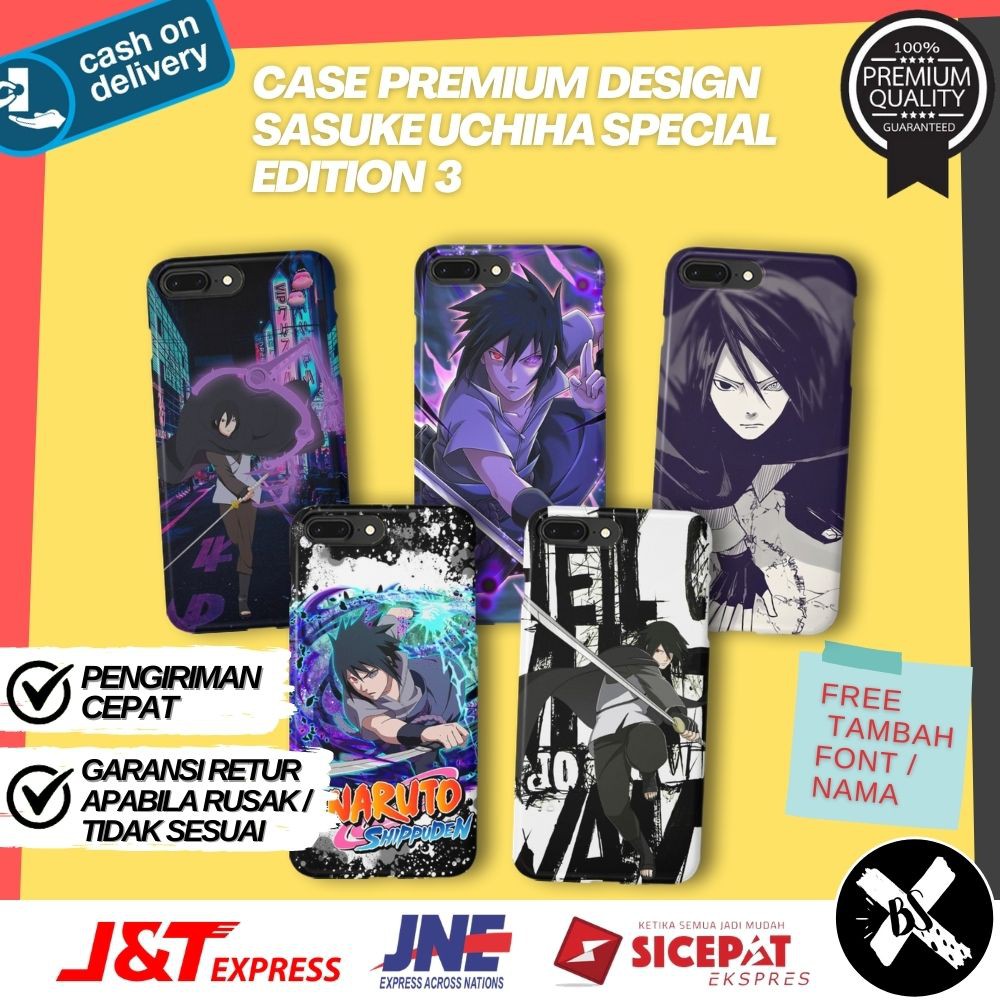 Case 3d / Softcase Premium Anime Naruto X Boruto Design Sasuke Uchiha SE Epic By Boom08s