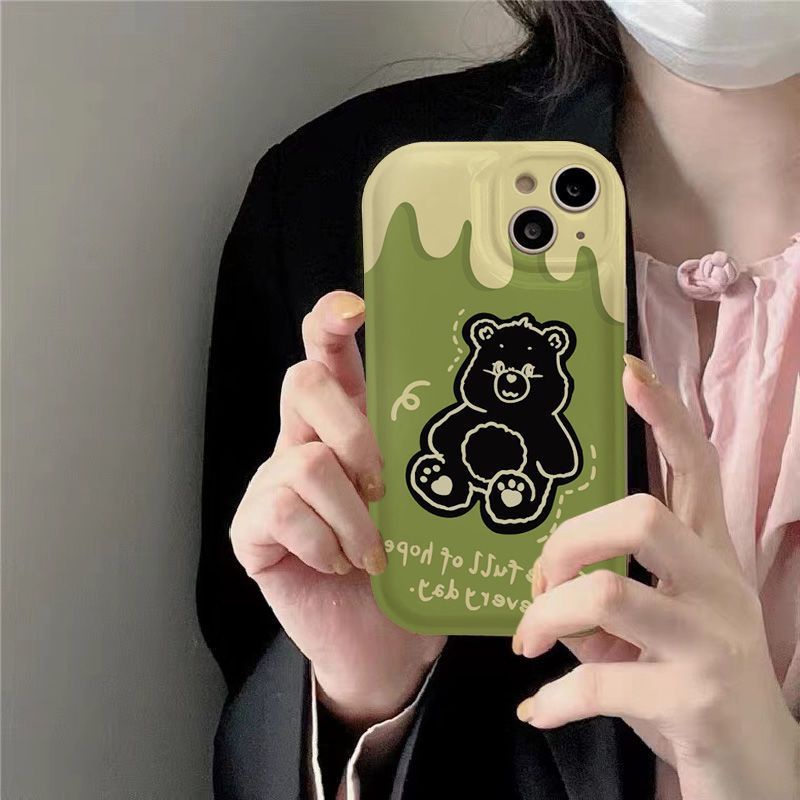 Case Motif Beruang Matcha Musim Panas Untuk iPhone 12 13 11 Pro Max X Xs Max Xr fubf