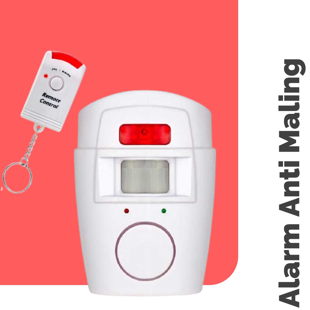 Alarm Anti Maling Infrared PIR Sensor Gerak 2 Remote - YL105