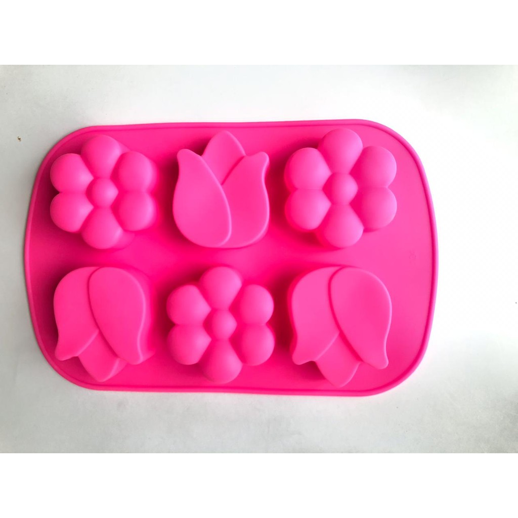 Cetakan Molding Tulip/6 /Cetakan Pudding /Cetakan Coklat /Cetakan Kue /Cetakan Nasi / Silicone Mould