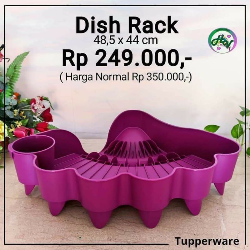 Dish rack colander tempat piring Tupperware