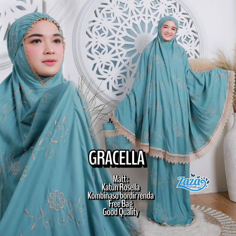MUKENA GRACELLA FREE BAG BY ZAZA STORE