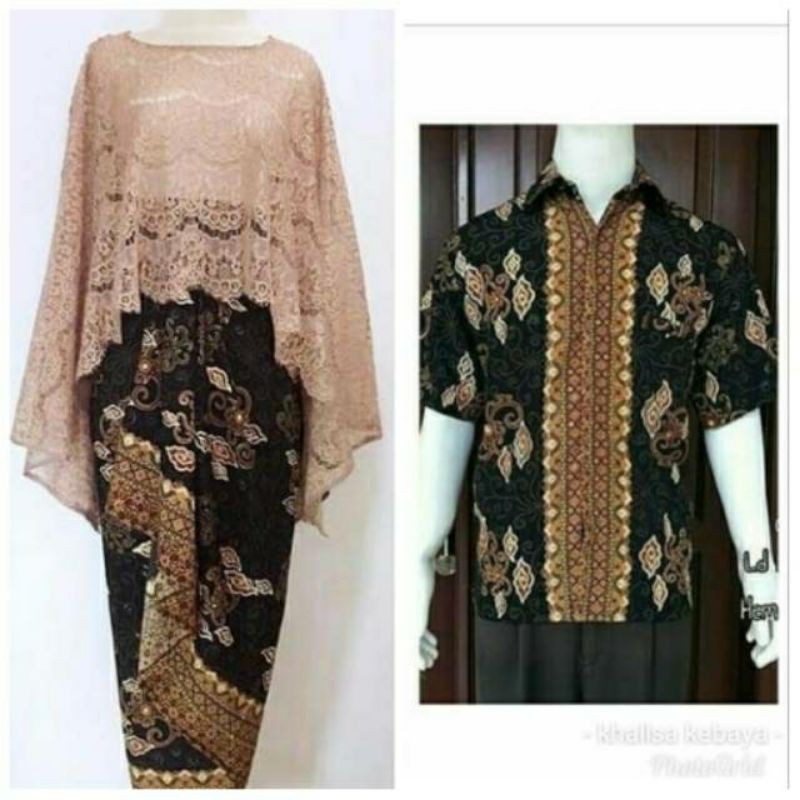 termurah COUPLE KEBAYA CAPE BRUKAT | kebaya batik sarimbit couple kebaya cape brukat seragam kebaya