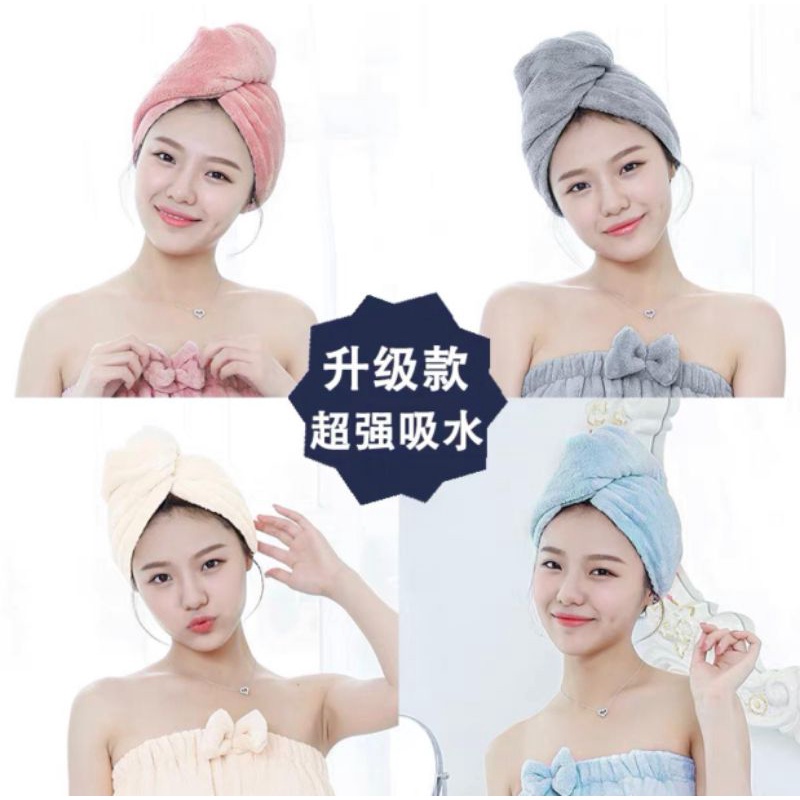 Handuk Rambut Magic Towel Handuk Kepala Keramas Turban Keramas Handuk Keramas