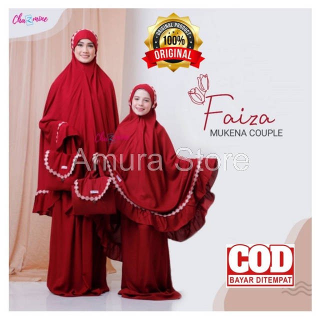 Mukena Couple Ibu dan Anak Faiza Rayon Premium By Chazmine / Mukena Telekung / Mukena Bandung