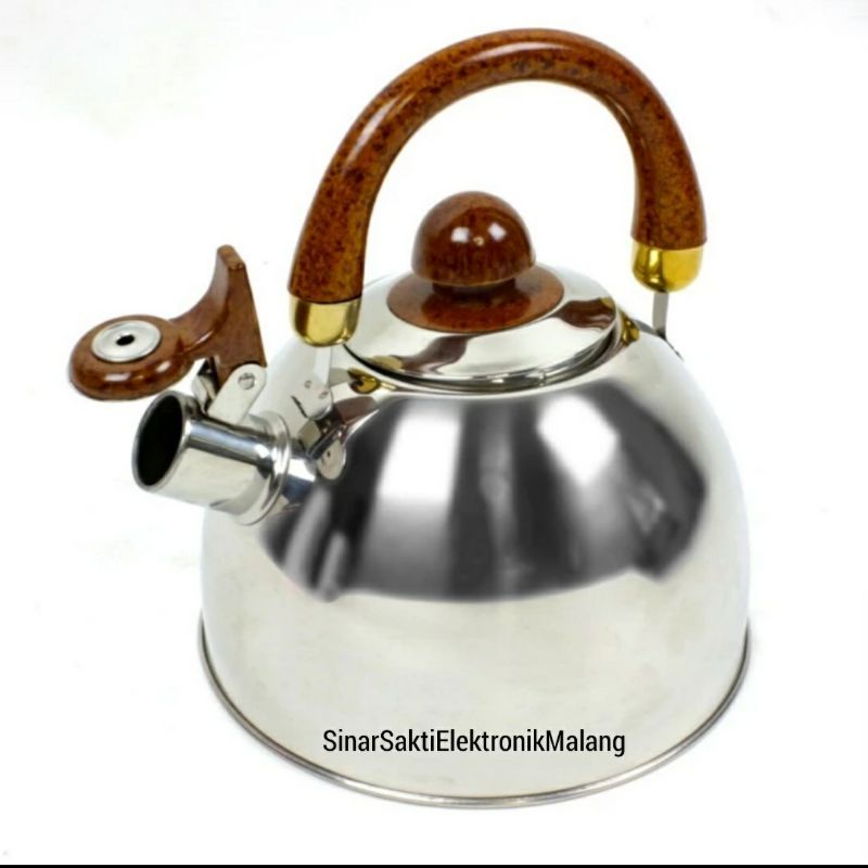 Kettle Ceret Teko Air Bunyi Siul Stainless Steel qq q2 2,5 Liter 2.5 L Whistling Kettle