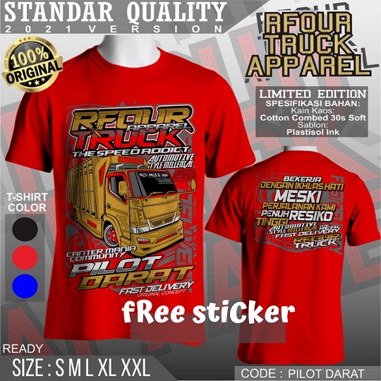 ☄◕▼GROSIR KAOS TRUCK MANIA/KAOS TRUCK FREE STICKER/KAOS TRUK BEMPER AVANTE TERBARU/KAOS TRUK SELINDA