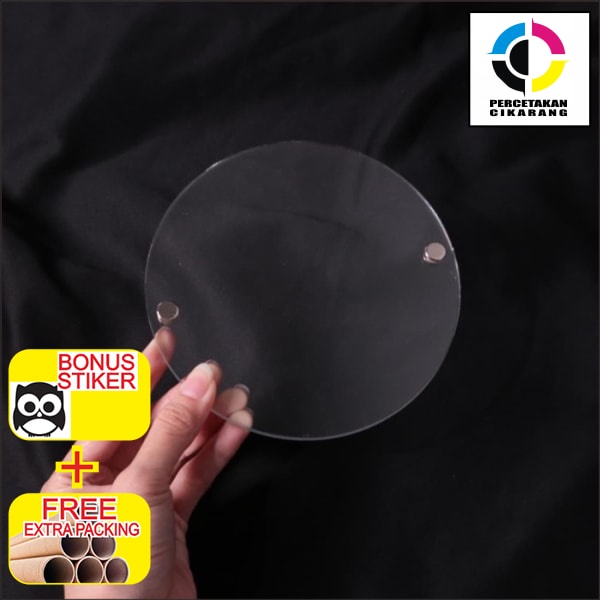 Terlaris Floating Frame Acrylic | Double Akrilik Frame Jepit Dried Flower - 20 cm Lubang Atas Keren