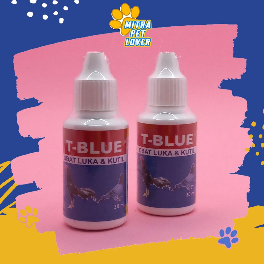 OBAT LUKA AYAM DAN BURUNG - T BLUE DROP 30 ML ORIGINAL - CAIRAN TETES UNTUK KUTIL CACAR BEKAS CAKARAN , LUKA DIADU &amp; KANIBAL &amp; TERKELUPAS CHICKEN UNGGAS &amp; BIRD - AMAN AMPUH - MURAH ASLI - PET ANIMAL HEALTHCARE TAMASINDO VITAMIN TERNAK HEWAN MITRAPETLOVER