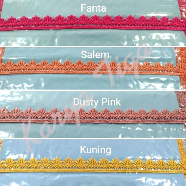 Renda Giper / Gyper Kipas Kecil Warna (Panjang 15 Yard - Lebar 1.8 cm)