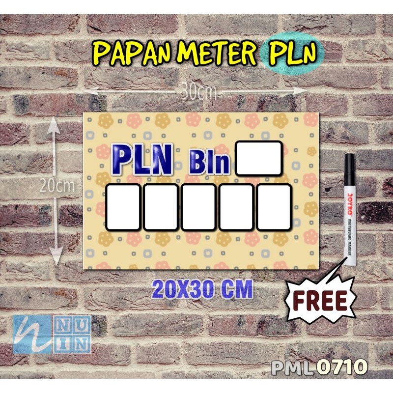 

Nuin Papan Meter Listrik PLN PAM motif Unik - Pastel 10