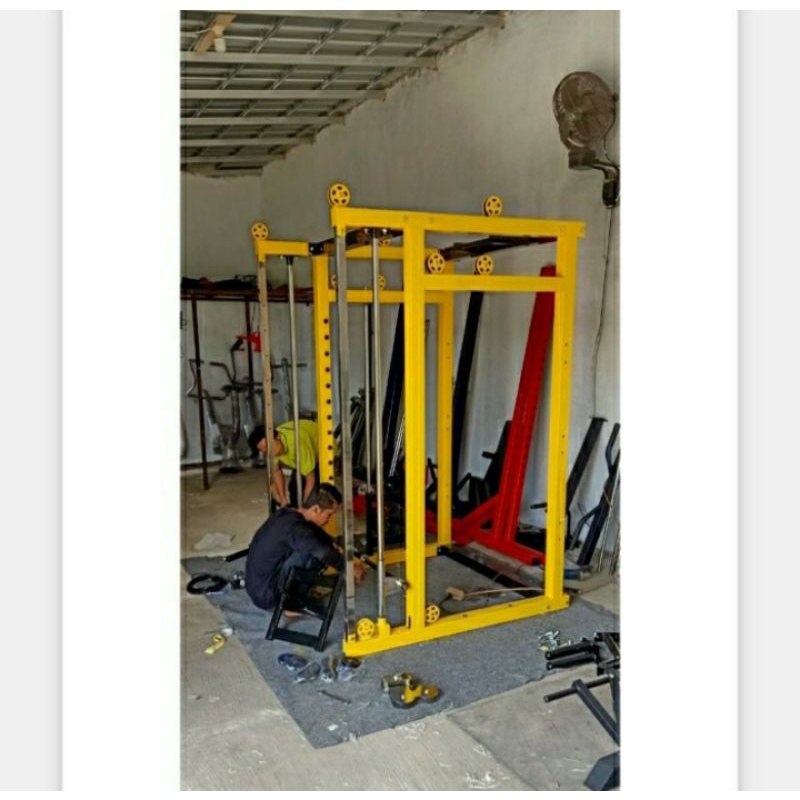 Alat olah raga fitness Gym,Smith Cablecrossover Freeweight+Bangku