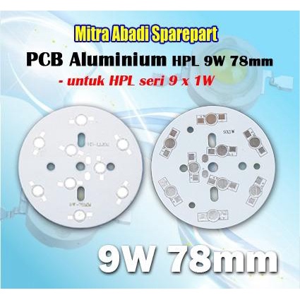 PCB LED Round Aluminium HPL 9W 78mm