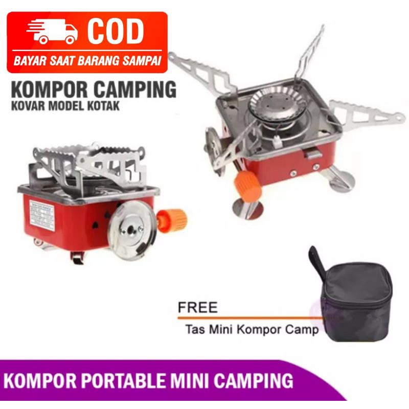 KOMPOR CAMPING GUNUNG PORTABLE KOVAR K-202 OUTDOOR HIKING TRAVELING MODEL KOTAK ORIGINAL