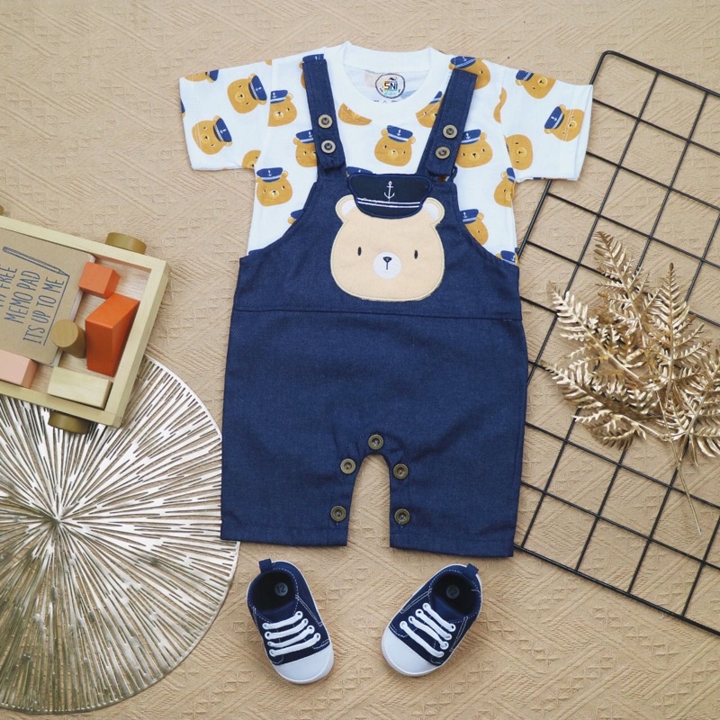 BARU! LIK001 - 2in1 Overall fashion Lion Singa bayi cowok laki-laki baju kodok Pergi Jalan Casual