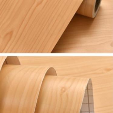 ❁ Wallpaper Sticker Dinding Kayu Polos Coklat Muda ❊