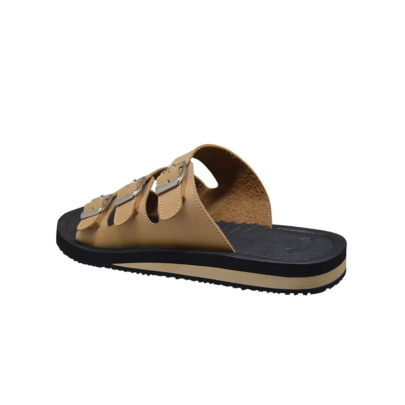 THREE BOX - Sandal Selop Orion Casual Ringan Unisex BeigeBlack ORIGINAL