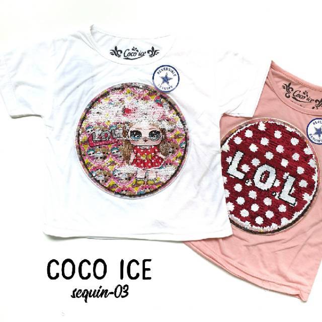 Kaos Coco Ice Sequin LOL kode 03