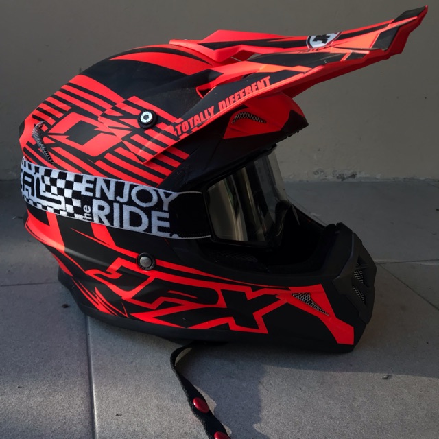 Helm Cross JPX second Full Face Trail Trabas KLX Warna Dof MULUS